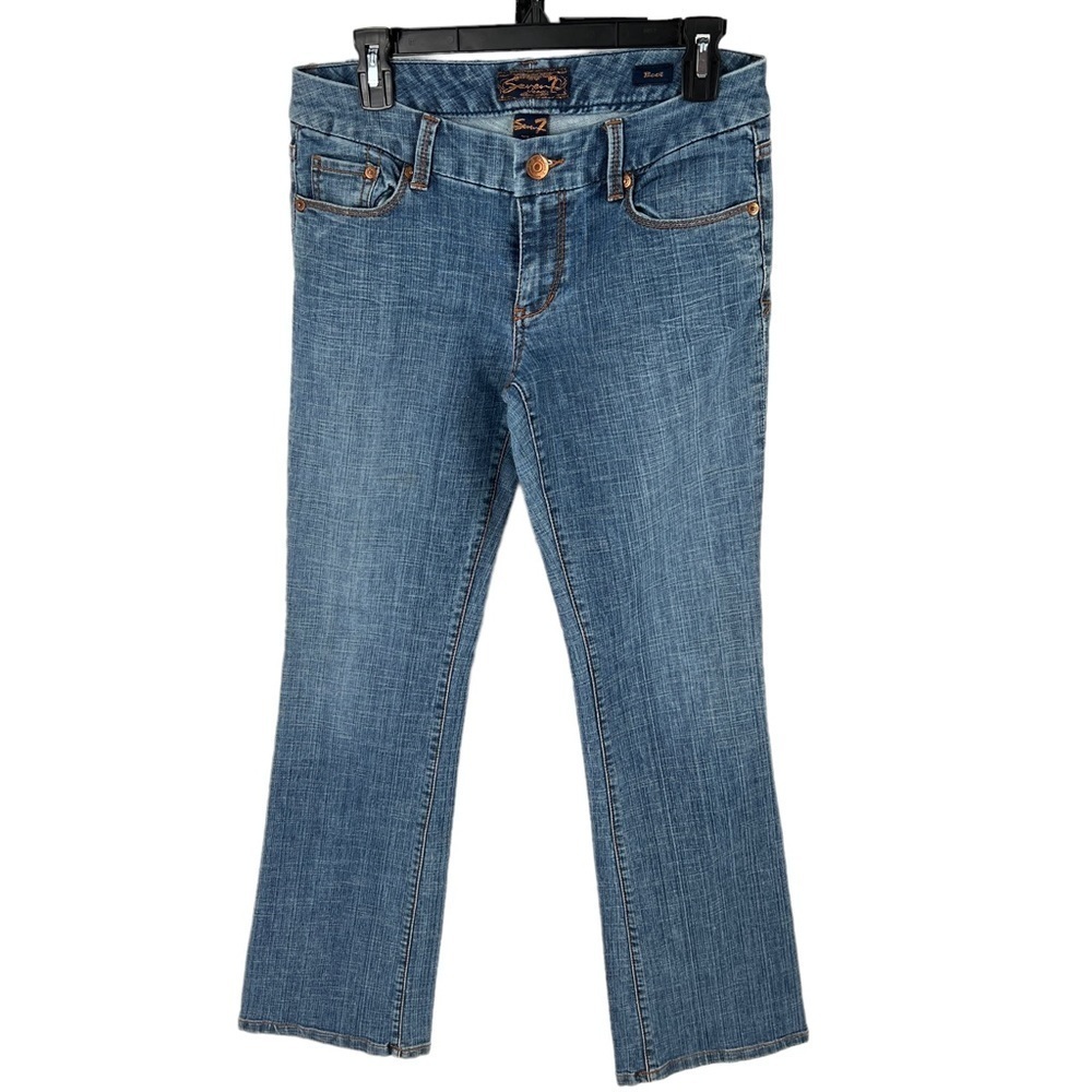 Seven7 Bootcut Jeans Midrise Medium Wash